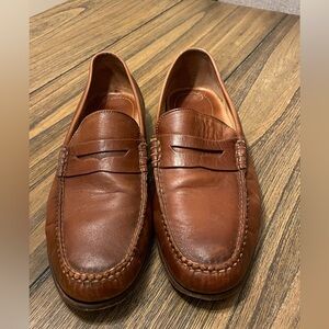 MARTIN DINGMAN Men’s 9.5 M All American Saddle Leather Penny Loafers Chestnut